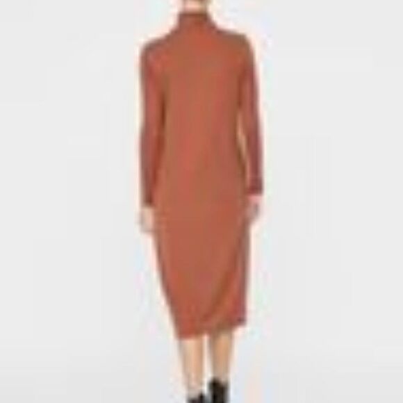 Vero Moda Turtle Neck Dress in Deep Orange - Picture 6 of 7